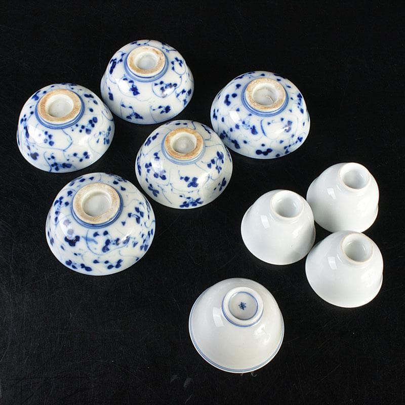 伊万里焼　古伊万里　染付　花文　煎茶碗　9点まとめて　C　6835