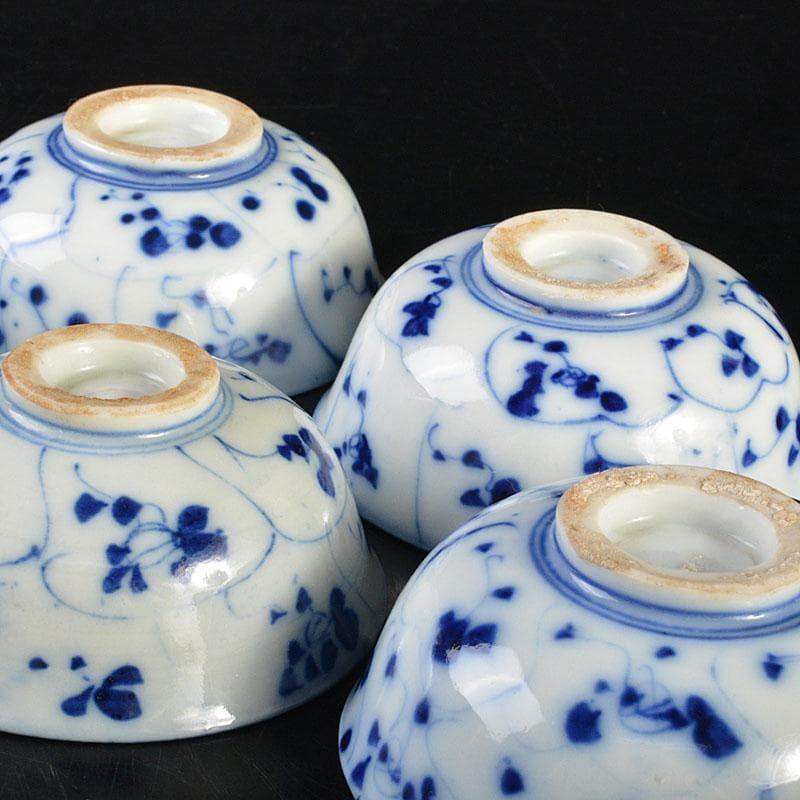 伊万里焼　古伊万里　染付　花文　煎茶碗　9点まとめて　C　6835