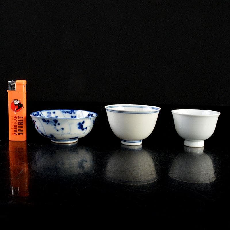 伊万里焼　古伊万里　染付　花文　煎茶碗　9点まとめて　C　6835