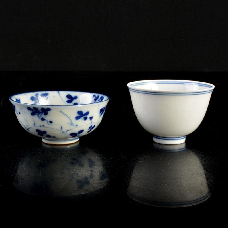 伊万里焼　古伊万里　染付　花文　煎茶碗　9点まとめて　C　6835