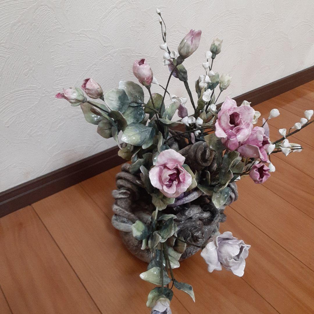 石粉粘土ハンドメイド薔薇