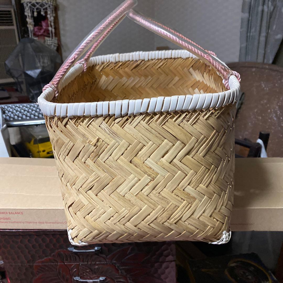 竹製かご　手提げ籠　竹バッグ 市場籠