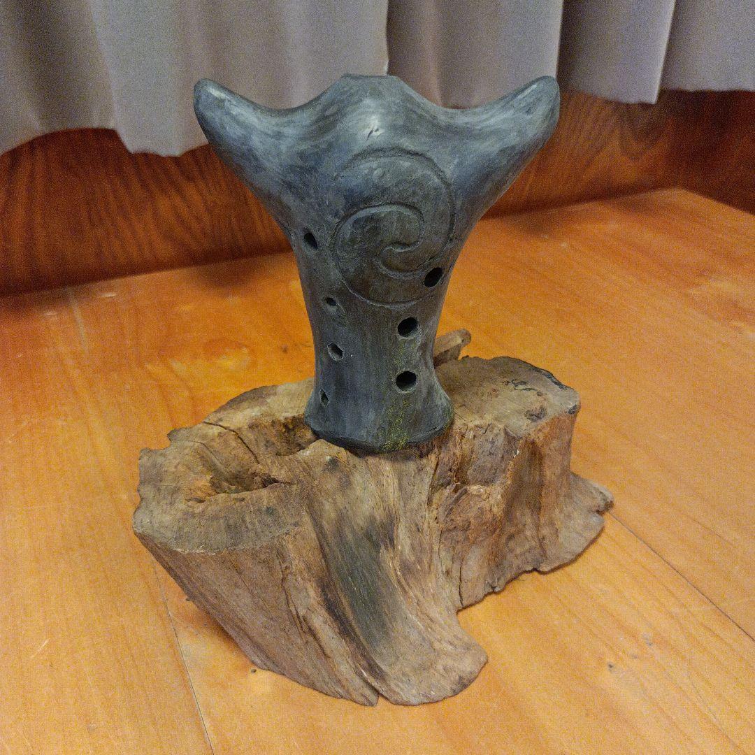 オカリナ工房福朗・古代笛ミロク大・アルトE♭・薪窯