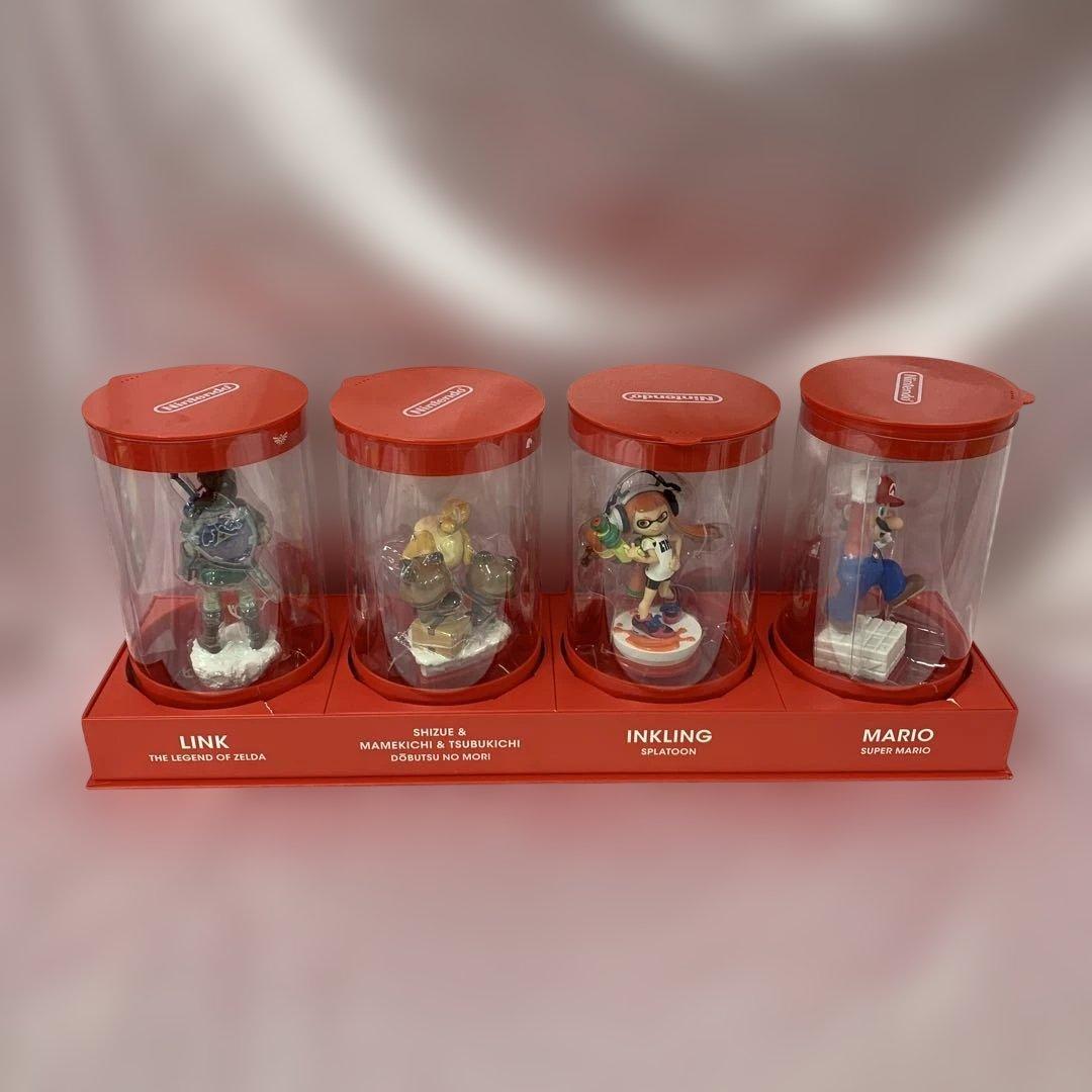 マリオ＆リンク＆しずえ＆インクリング 4個セット スタチュー