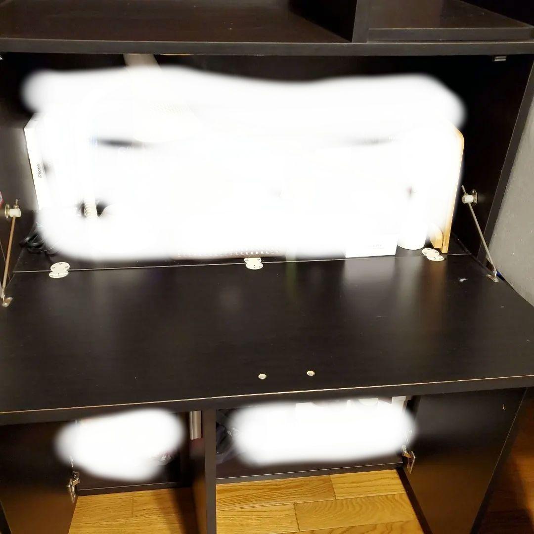 (引き取り可)壁面ユニットデスク　高さ225㎝　コンパクト　学習机