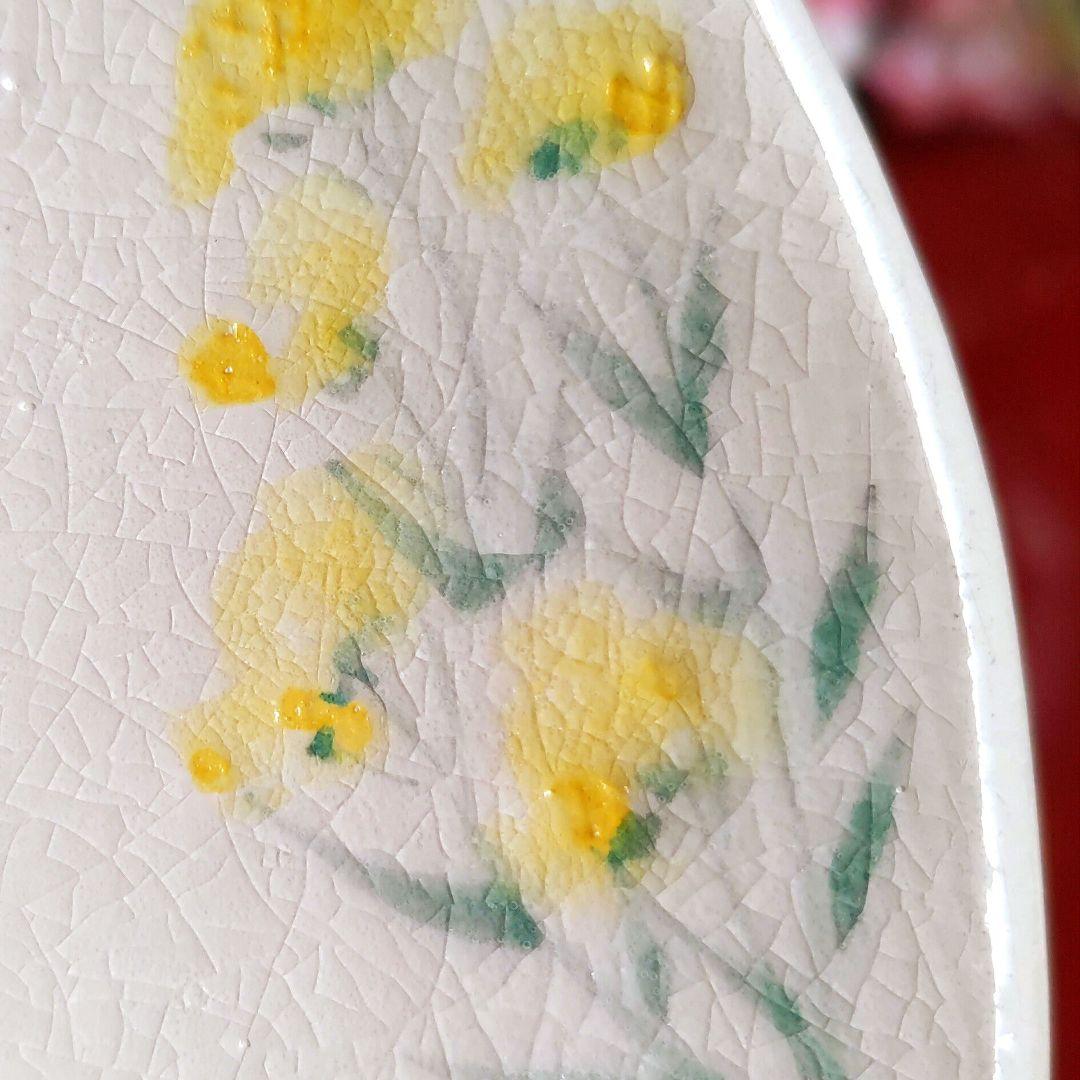 京焼　楽焼楽入窯　伝統工芸士吉村楽入　春の七草画　銘々皿　茶道具　桐箱入　贈答可