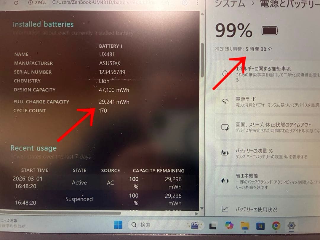 asus ZenBook UM431D Ryzen7 Office付