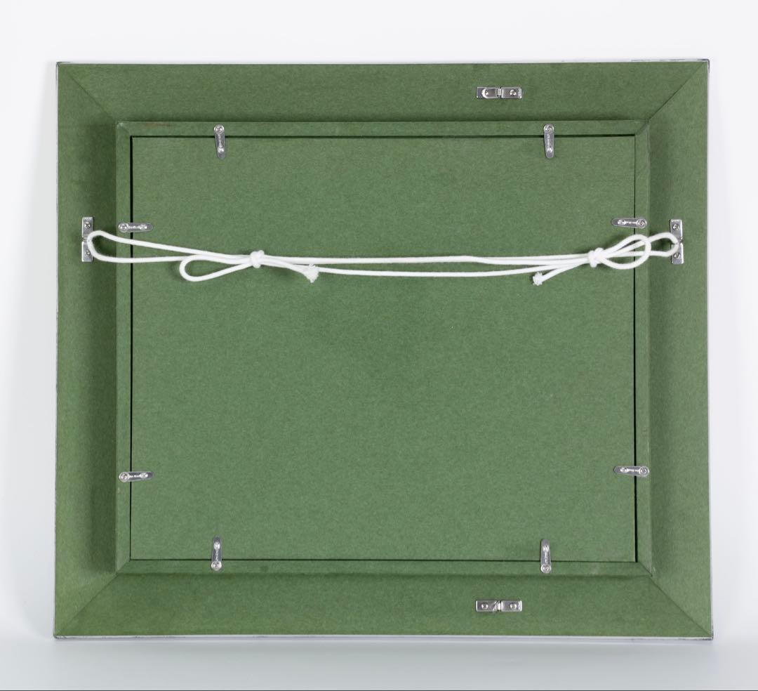 新藤淑子「静かな町」キャンバス作品 額装 絵画 風景画 サイン有 美術品 アート