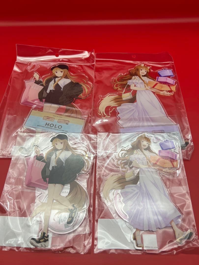 【4枚セット】狼と香辛料　アクリルスタンド　ファッションで買い物ver.