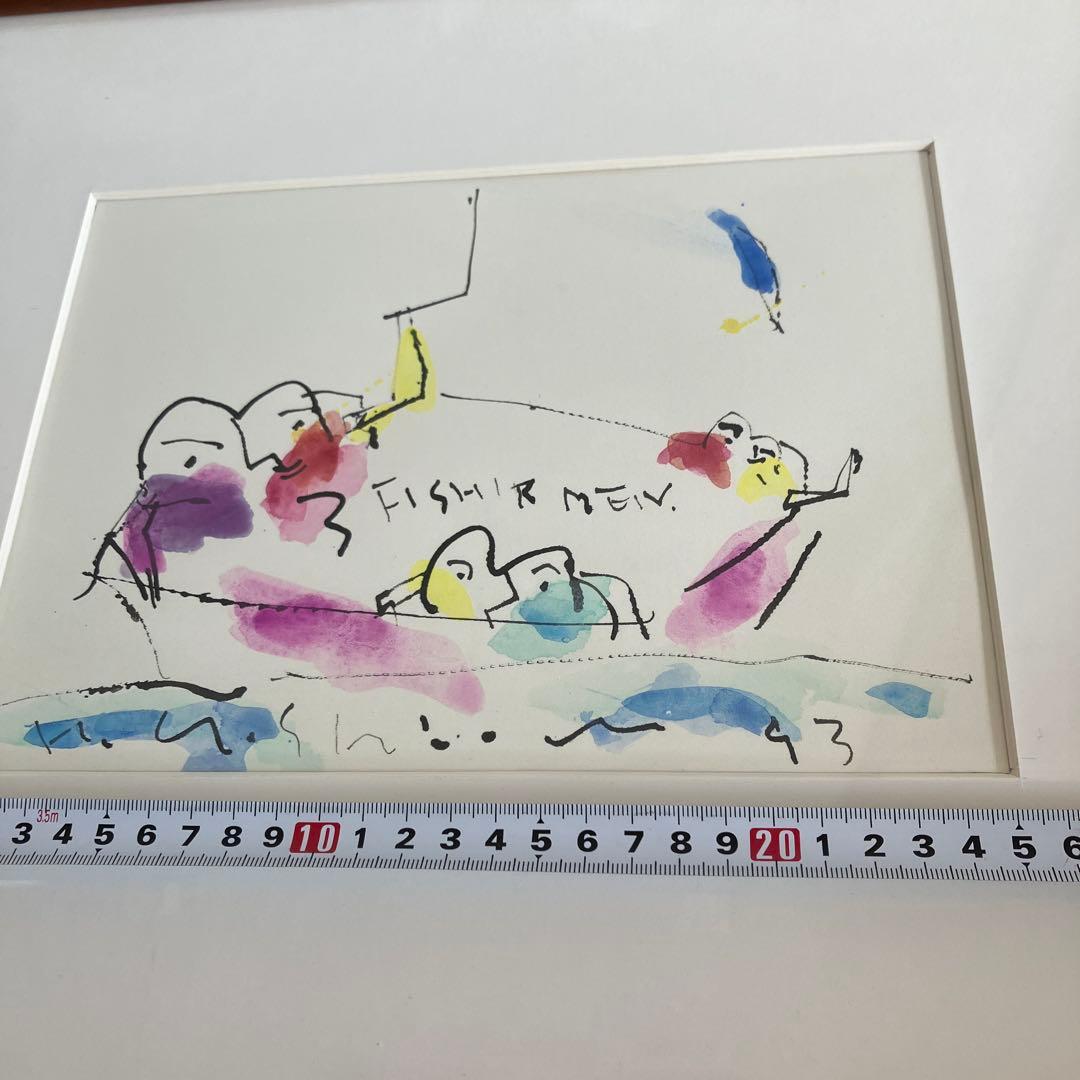 吉岡弘昭　水彩「3 FISHERMEN」1993年