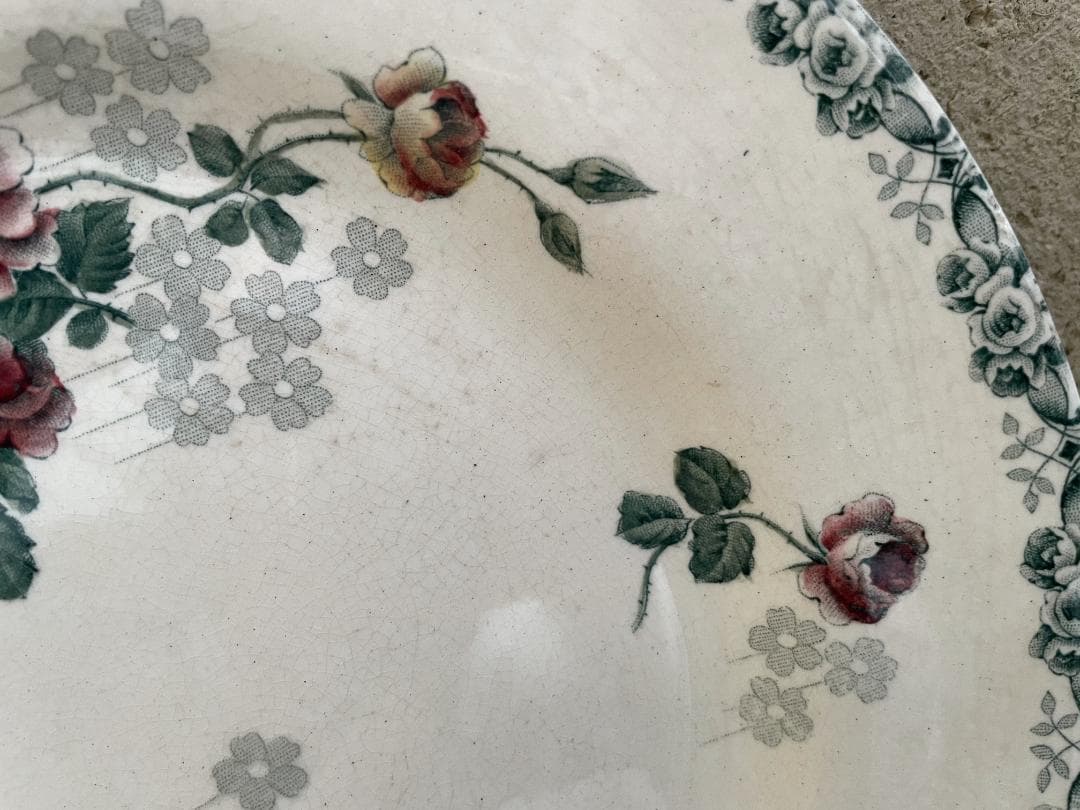 レア◯H.B &CIE 平皿　N-867/フランスアンティーク/クレイユ