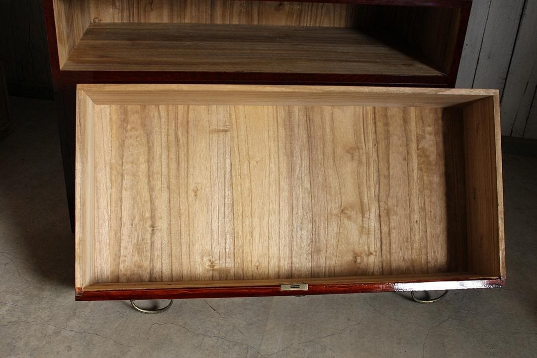 綺麗な前欅の箪笥3段　引き出し　タンス　収納　古家具　古民家　時代家具