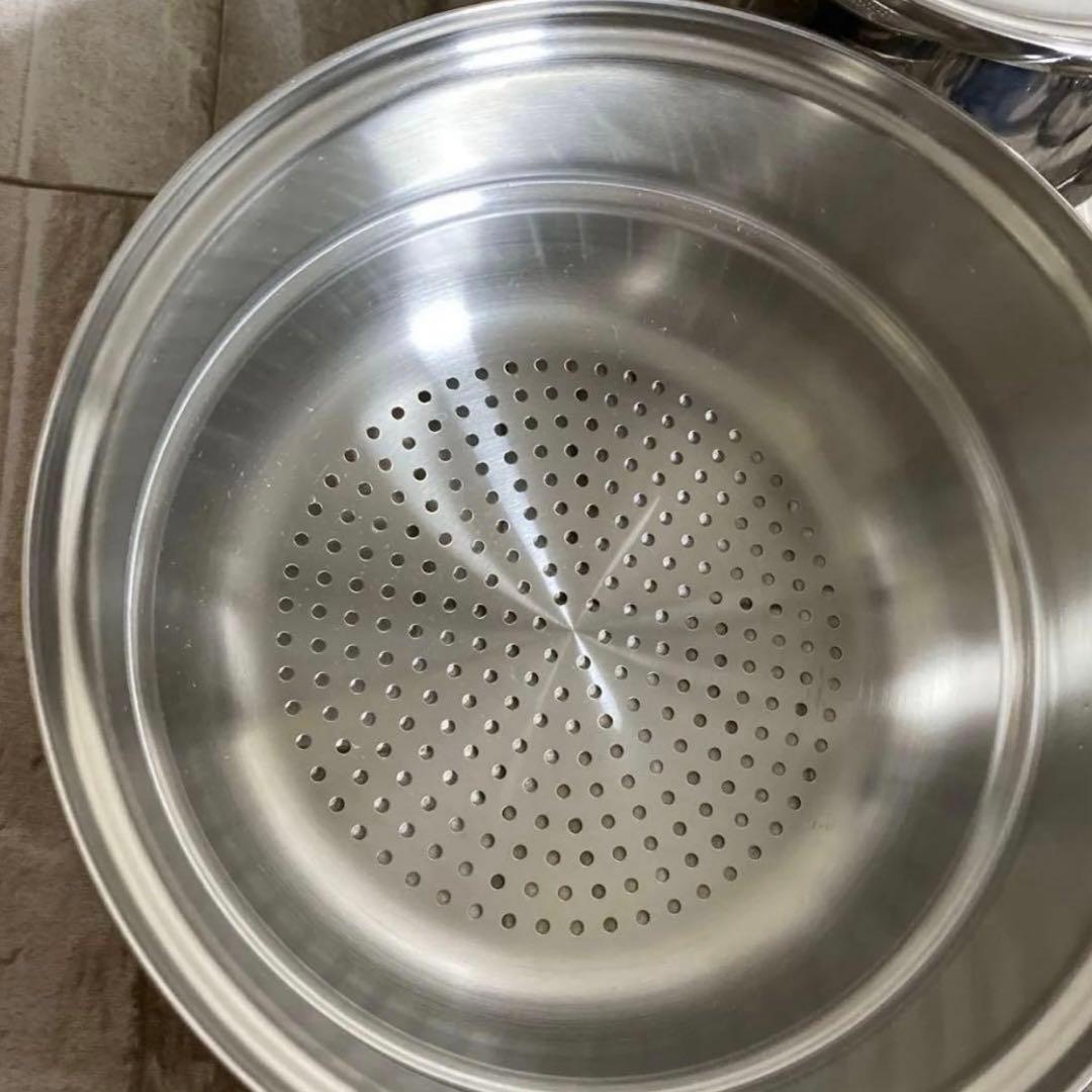 ロイヤルクイーン【IH対応品】⭐️３コート蓋付き⭐️スチーマー他セット出品　超美品