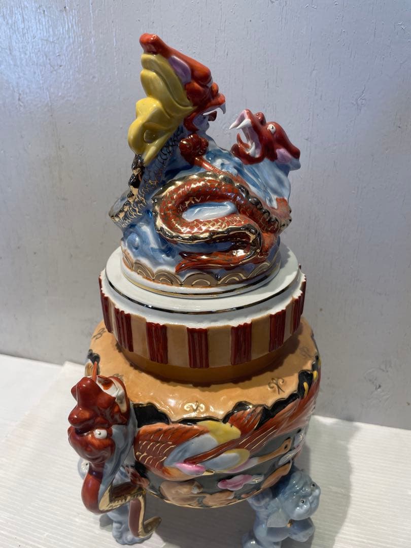 希少　美術陶陶磁器　三川内焼　唐子絵　壺　花瓶　花器　香炉　置物　インテリア