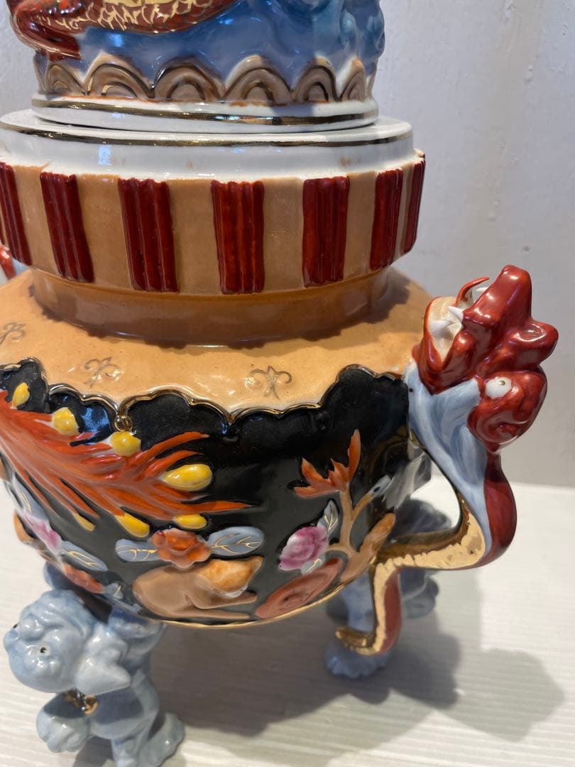 希少　美術陶陶磁器　三川内焼　唐子絵　壺　花瓶　花器　香炉　置物　インテリア