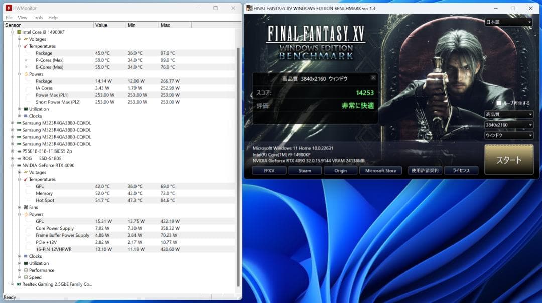 グラフィックボード・グラボ・ビデオカード GeForce RTX 4090 GameRock OmniBlack 24GB