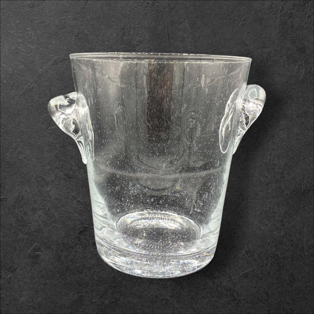 美品❗️ 英国ビンテージ⭐️ワインクーラー　ハンドル付きガラス製　花瓶