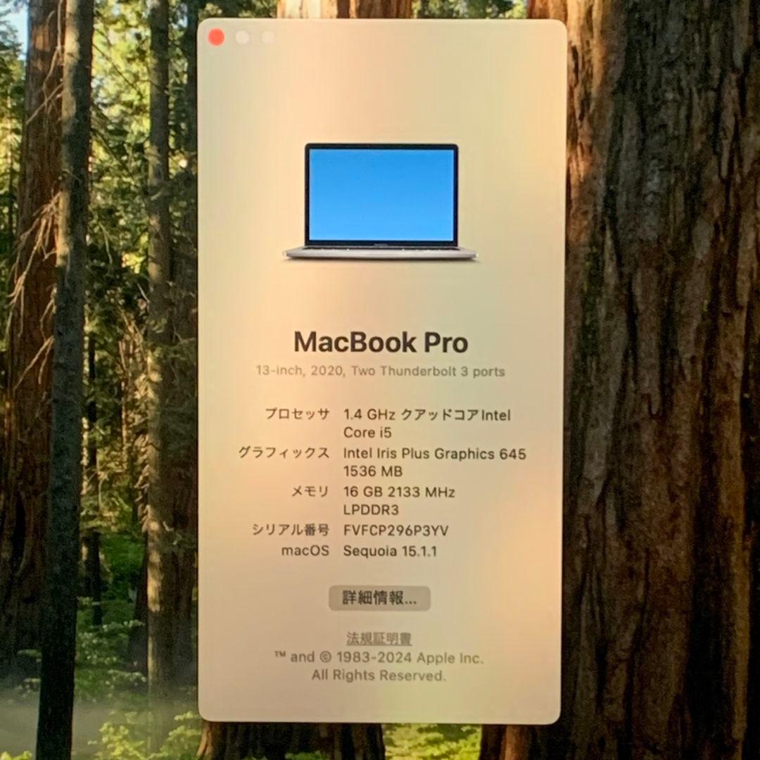 【美品】MacBook Pro 2020年 i5 メモリ16GB パソコンPC