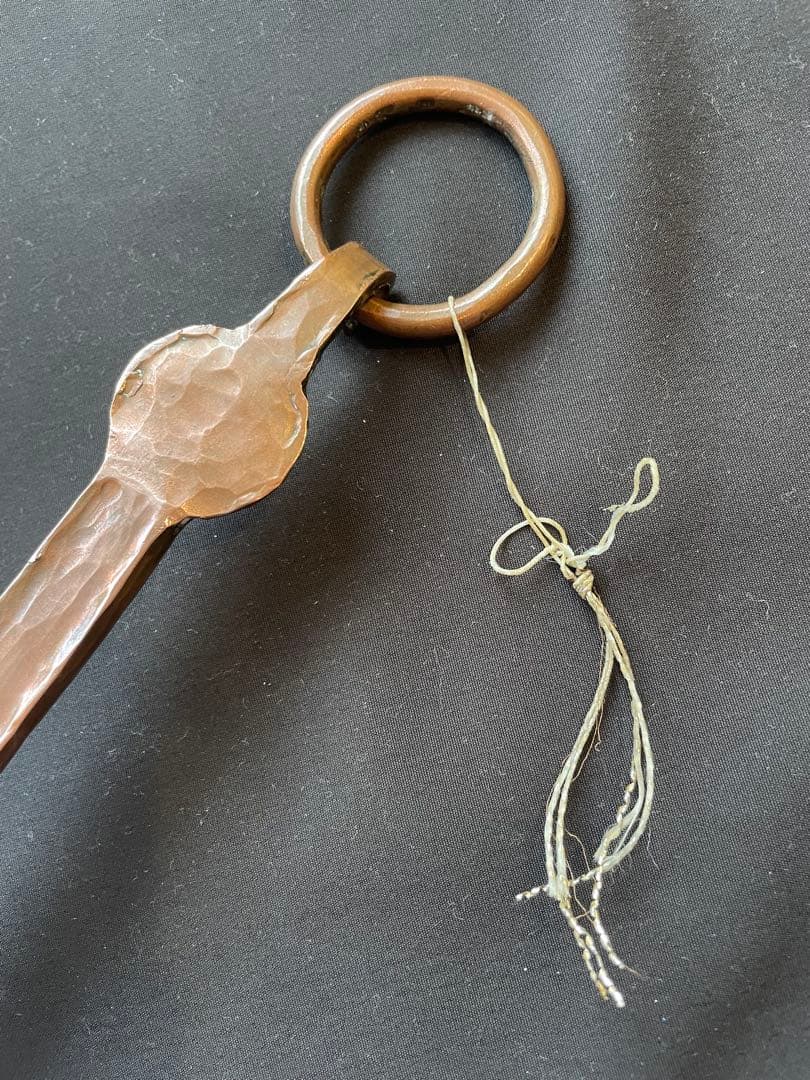 フランス アンティーク 銅製 手打ちレードル（おたま） 古道具