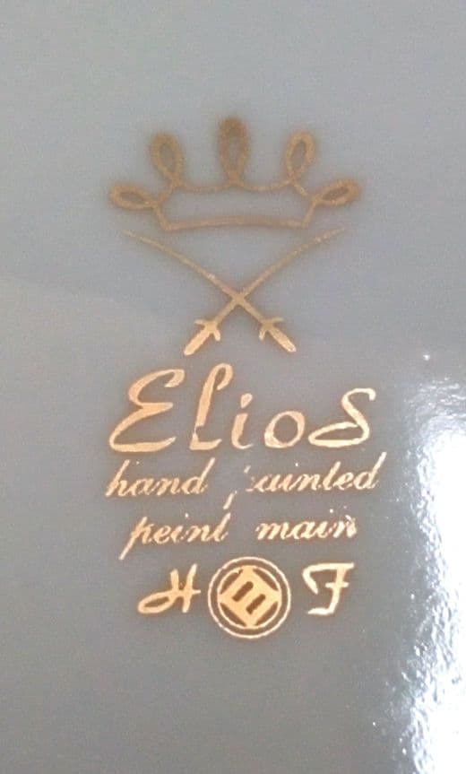 mMa-22.エリオス皿プレート・イタリア製ハンドペイント中古美品