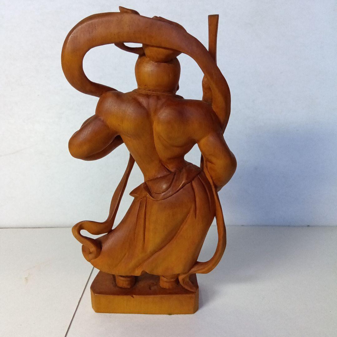 阿形像・吽形像・木製仏像 二体 ガラスケース付き