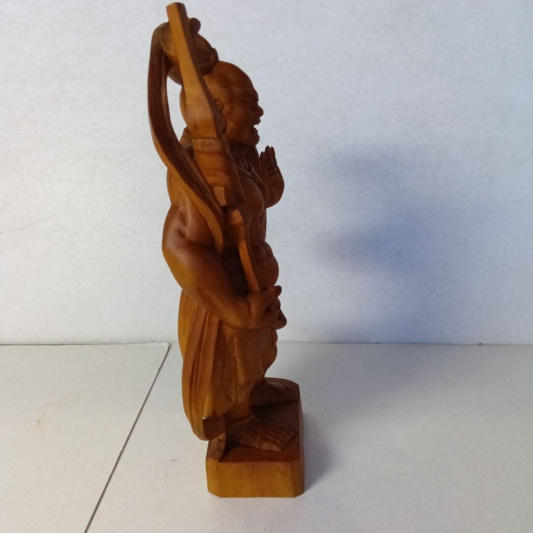 阿形像・吽形像・木製仏像 二体 ガラスケース付き