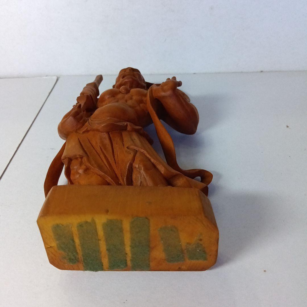 阿形像・吽形像・木製仏像 二体 ガラスケース付き