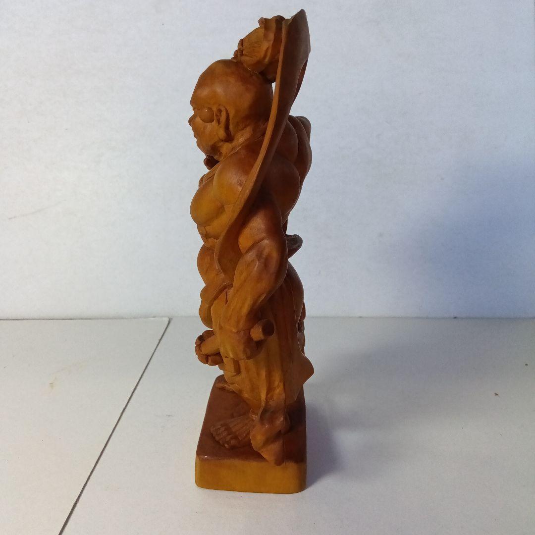 阿形像・吽形像・木製仏像 二体 ガラスケース付き