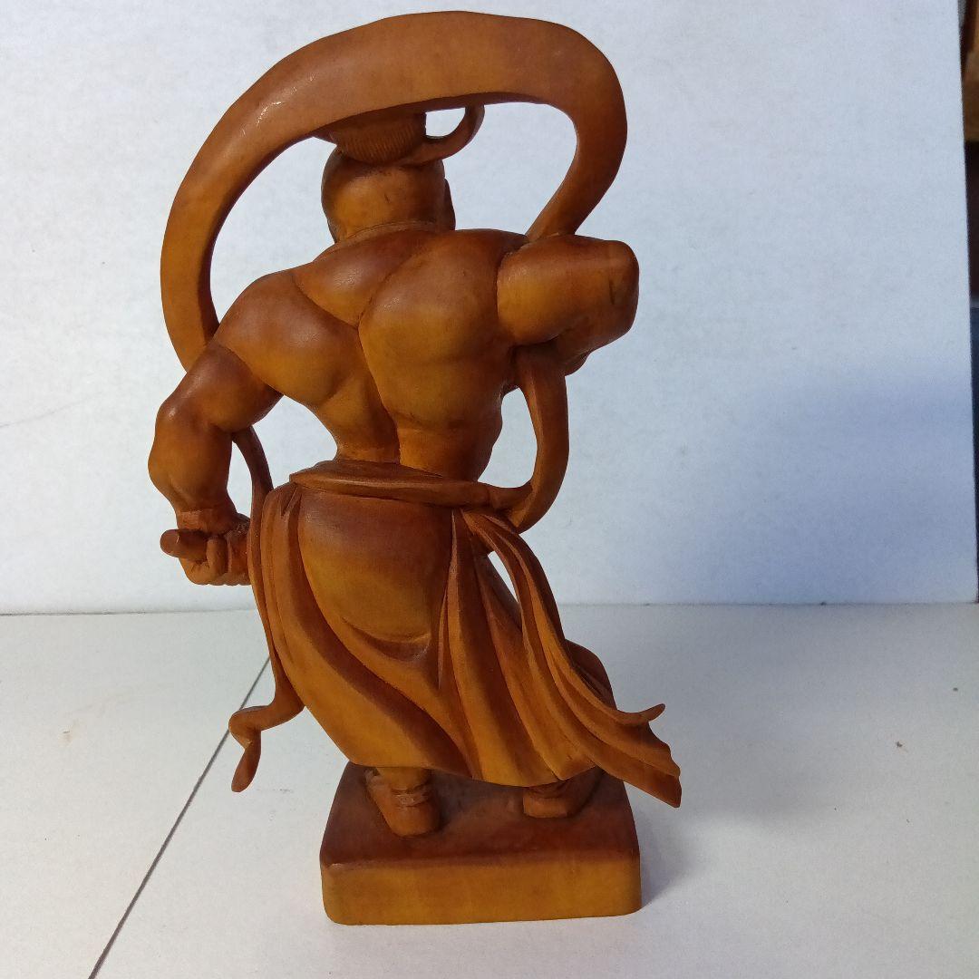 阿形像・吽形像・木製仏像 二体 ガラスケース付き