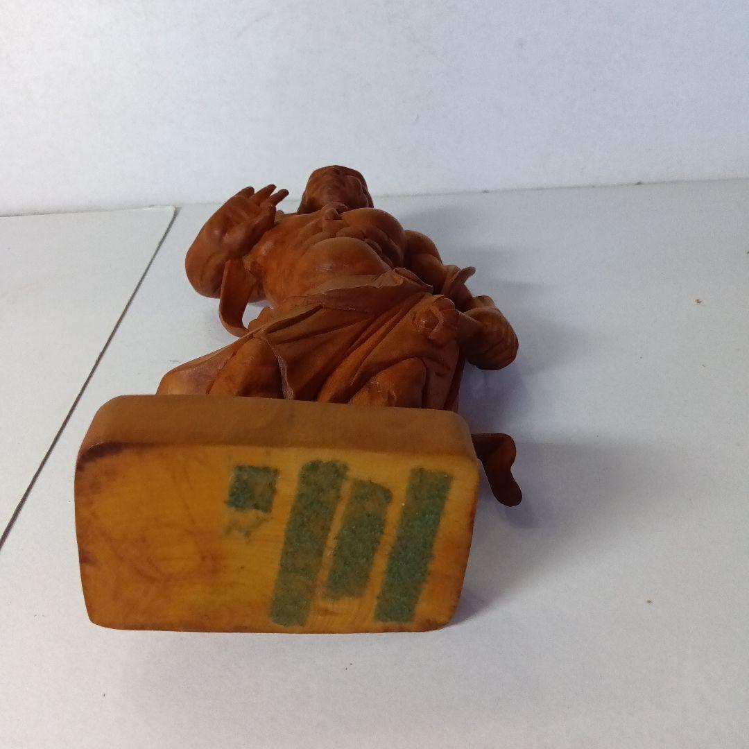 阿形像・吽形像・木製仏像 二体 ガラスケース付き