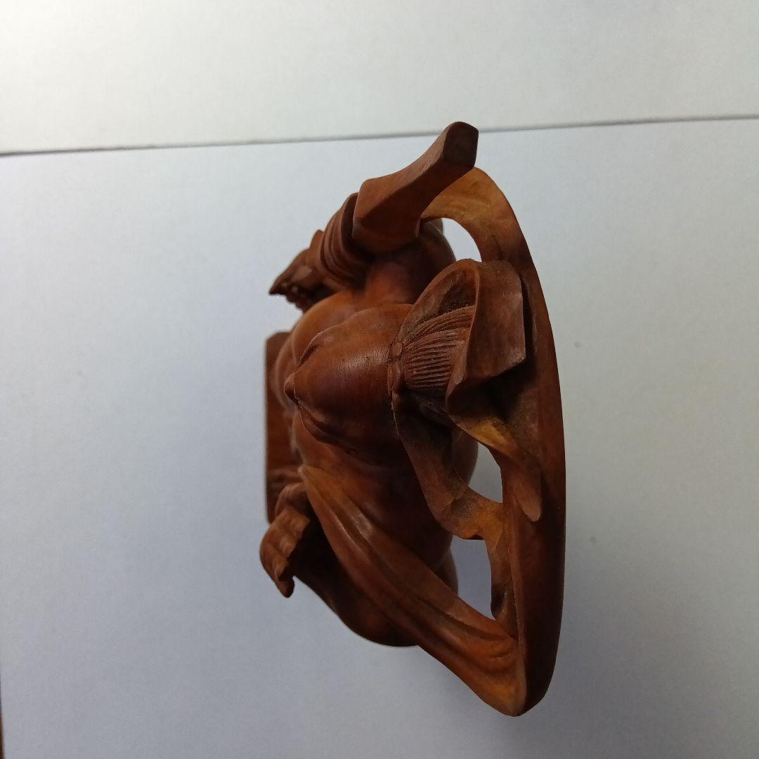 阿形像・吽形像・木製仏像 二体 ガラスケース付き