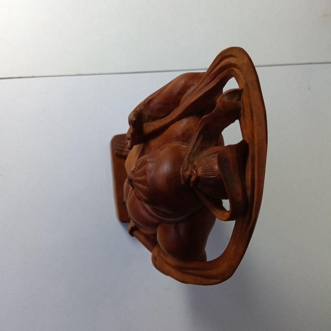 阿形像・吽形像・木製仏像 二体 ガラスケース付き