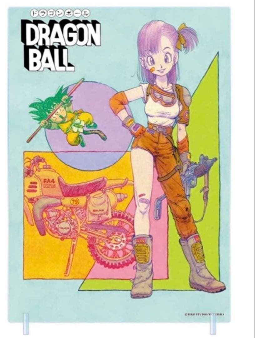 2点セット JCS限定 ドラゴンボール　箔入りアクリルアート　孫悟空 ブルマ