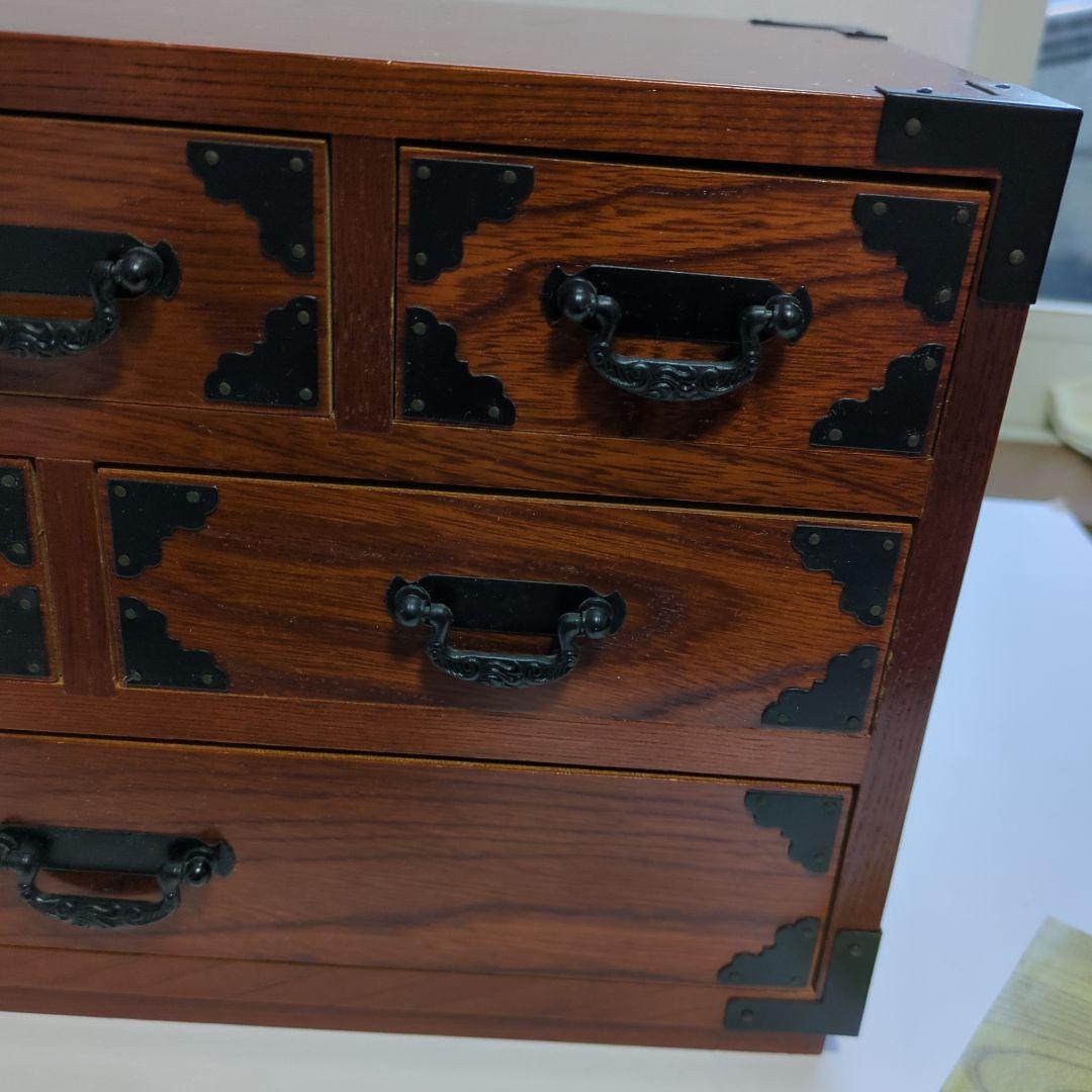 美品　飛騨高山けやき工芸　ミニ箪笥　こひきだし