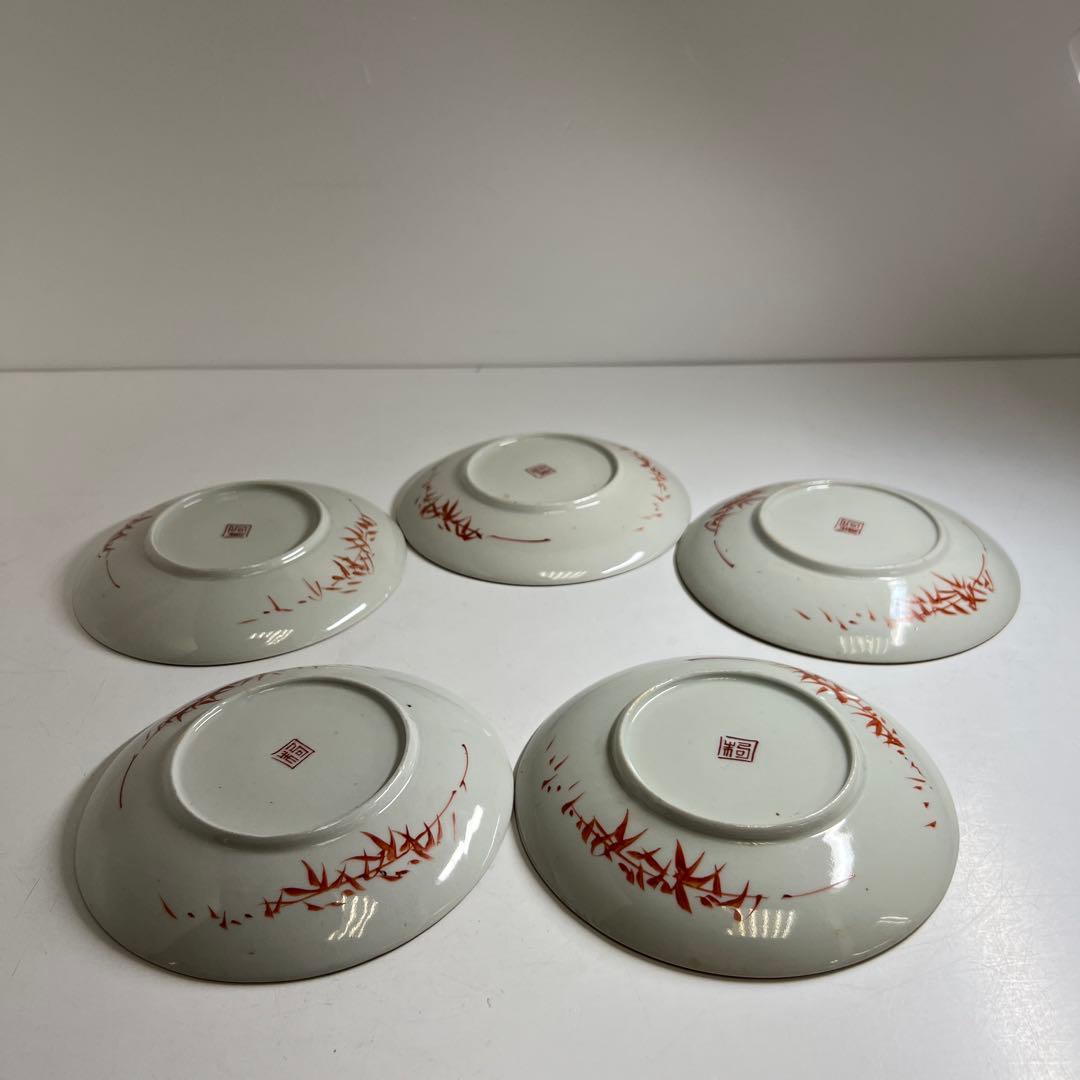 中国美術　十錦手中皿11枚　直径約15.5㎝　東Y8-0331☆2Fトトオオ