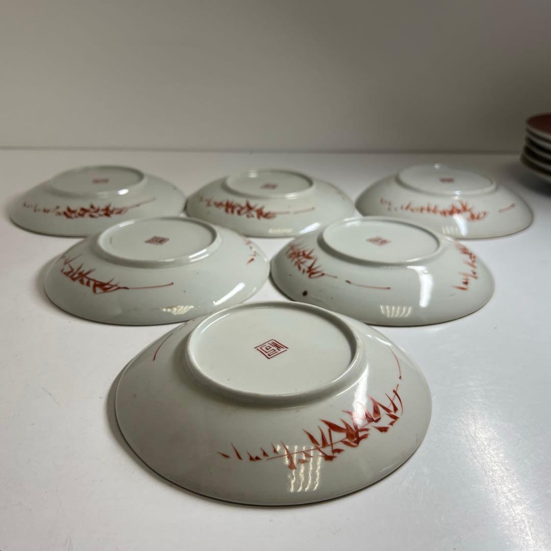 中国美術　十錦手中皿11枚　直径約15.5㎝　東Y8-0331☆2Fトトオオ