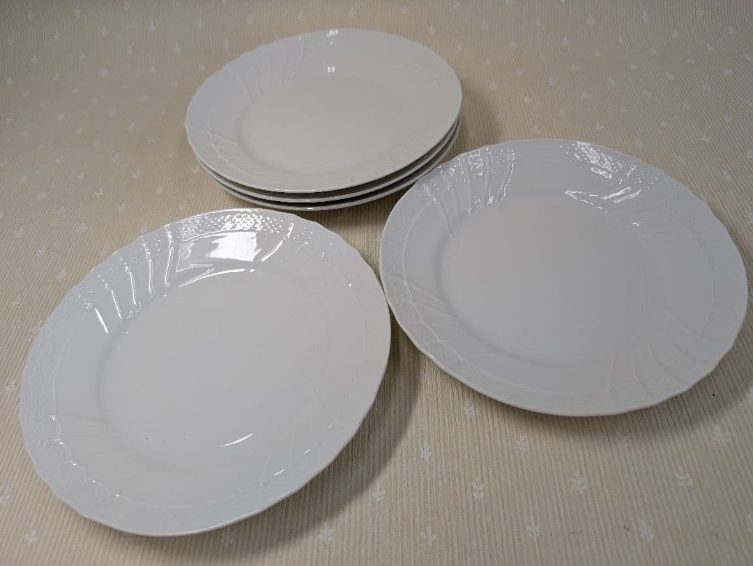 【リチャード・ジノリ】ベッキオホワイトシリーズ 19.5cm皿5枚セット