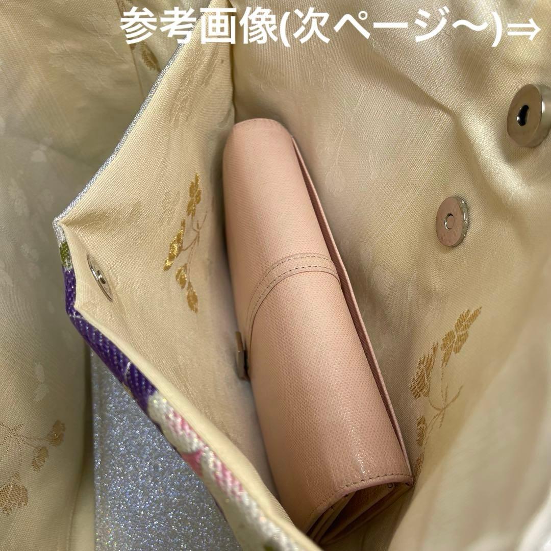 ❸ラスト❣️帯リメイクバッグ高級 正絹帯︎︎✦︎乱菊︎︎✦︎花✿大size(Dカン・底板付き)