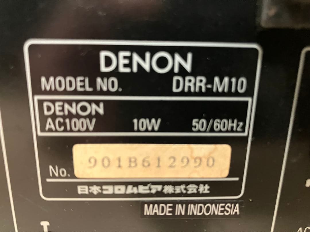 (美品・完動品・取説有)DENON DRR-M10 オートリバースカセットデッキ