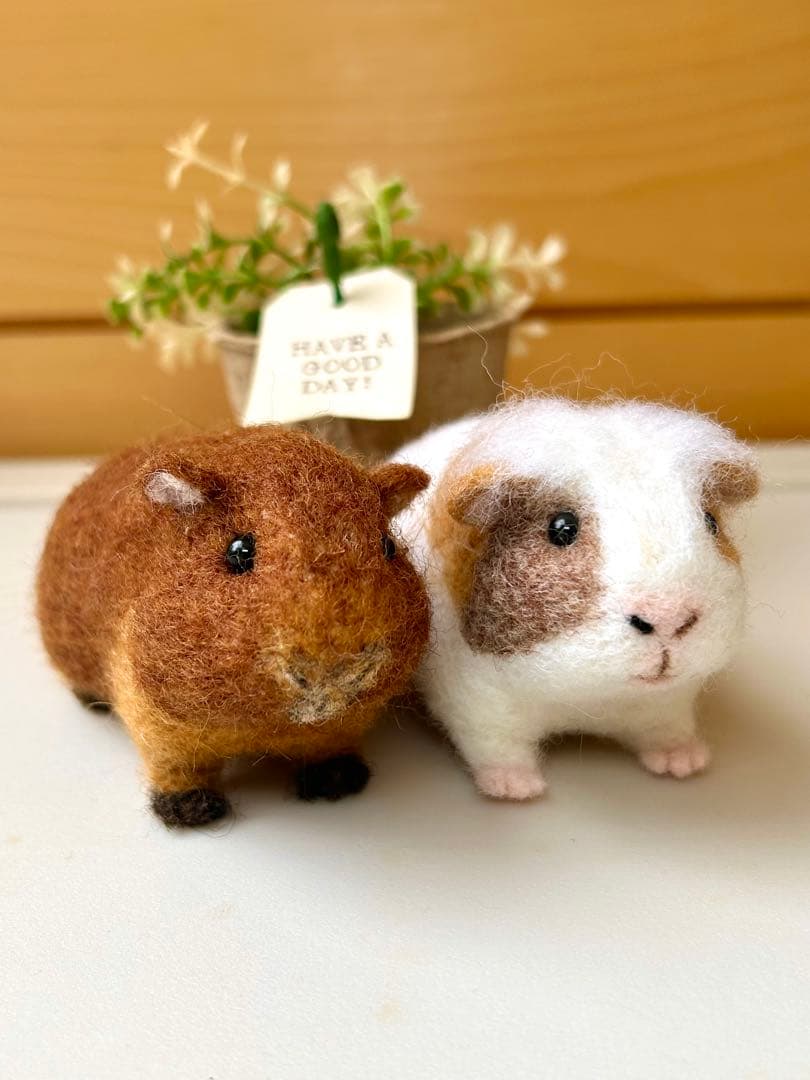 ゆずゆずゆずる♪モルモットちゃん 羊毛フェルト ハンドメイド