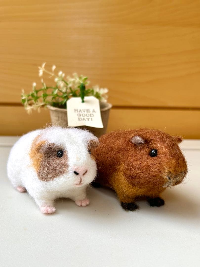 ゆずゆずゆずる♪モルモットちゃん 羊毛フェルト ハンドメイド