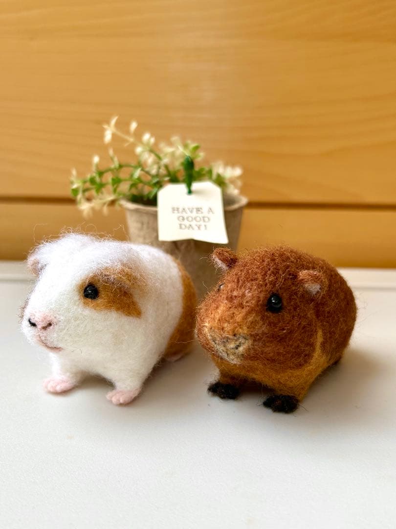 ゆずゆずゆずる♪モルモットちゃん 羊毛フェルト ハンドメイド
