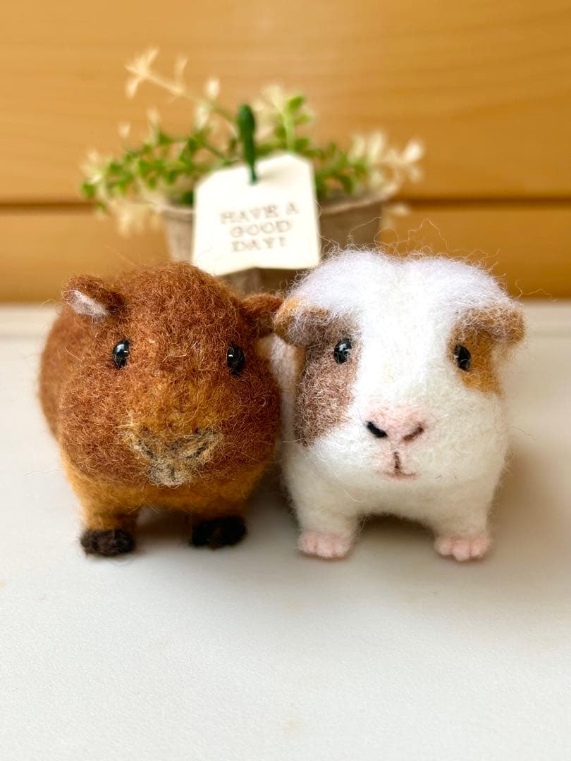 ゆずゆずゆずる♪モルモットちゃん 羊毛フェルト ハンドメイド