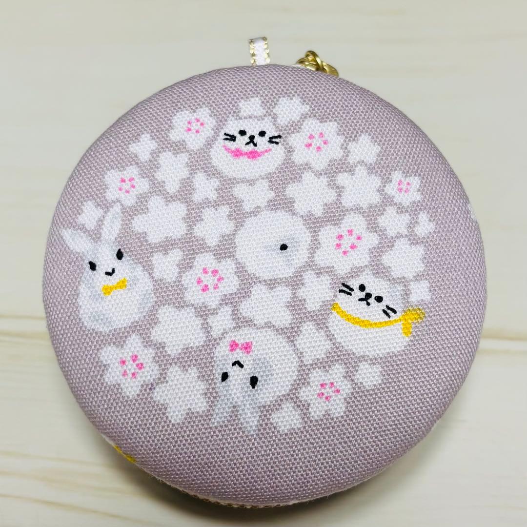 8cmマカロンケース Wポケット 猫ちゃんマカロンポーチ