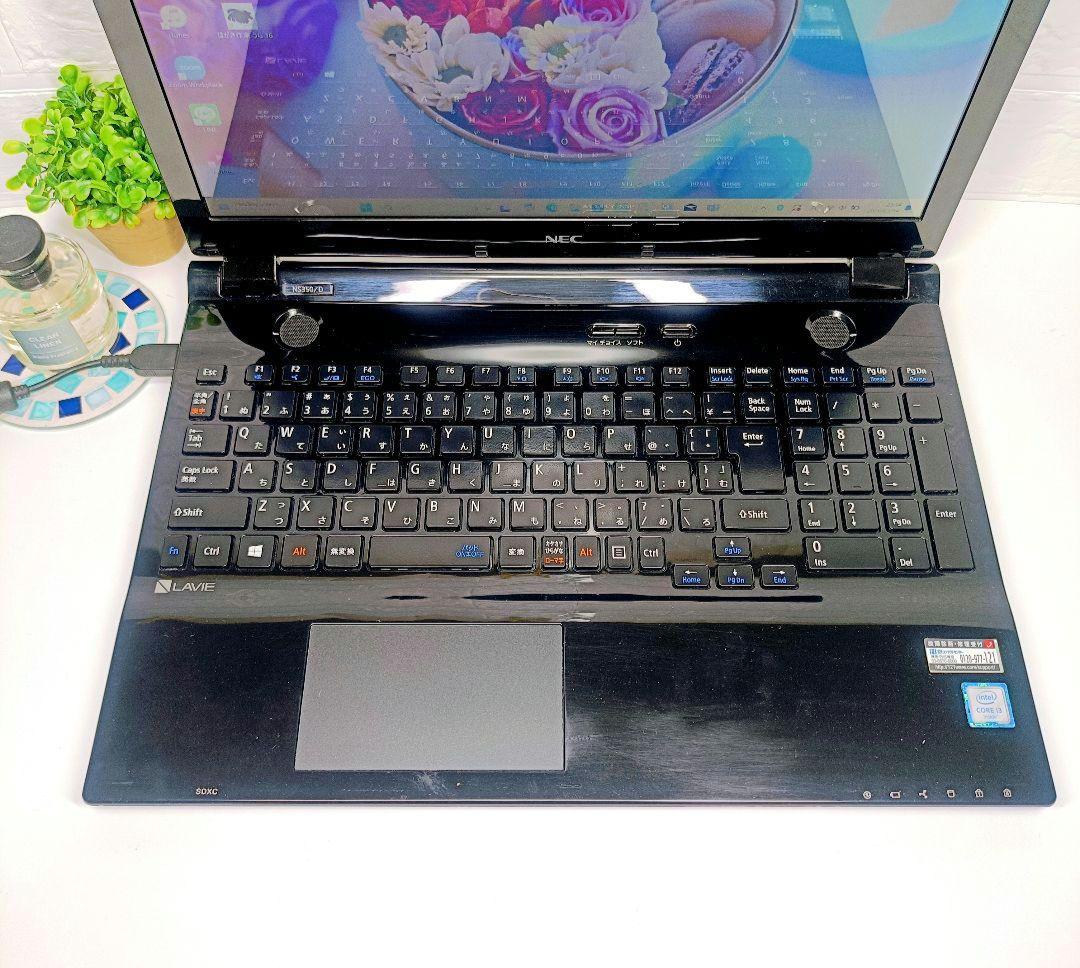 【お買い得】超大容量1TB✨カメラ付き黒ノートパソコン✨ブルーレイ✨データ整理に