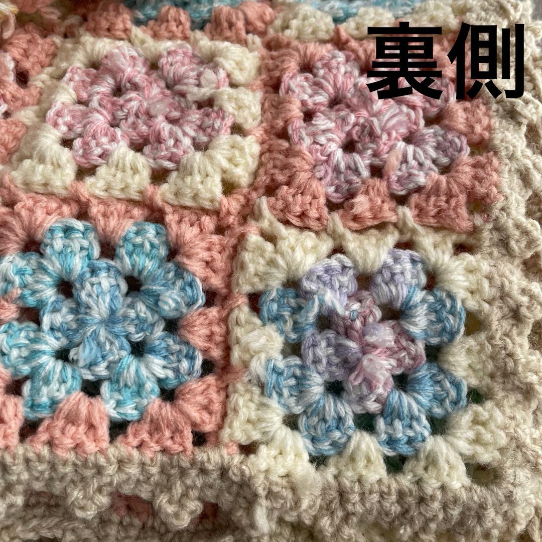 SALE‼️モチーフ編みのマルチカバー　手編みブランケット　手編みマット