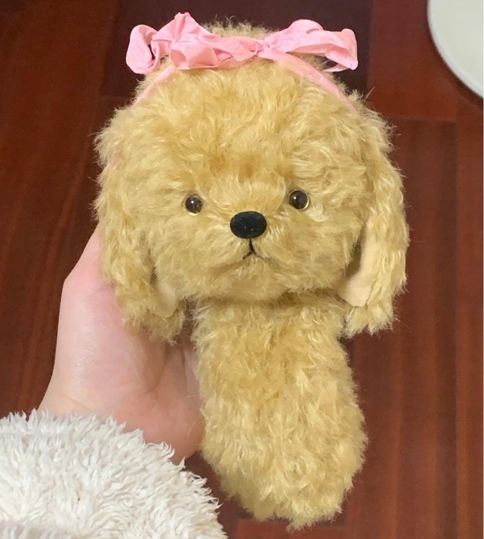 クリームバターワンワン いぬ 犬 海外作家様 ぬいぐるみ ハンドメイド 部屋飾り