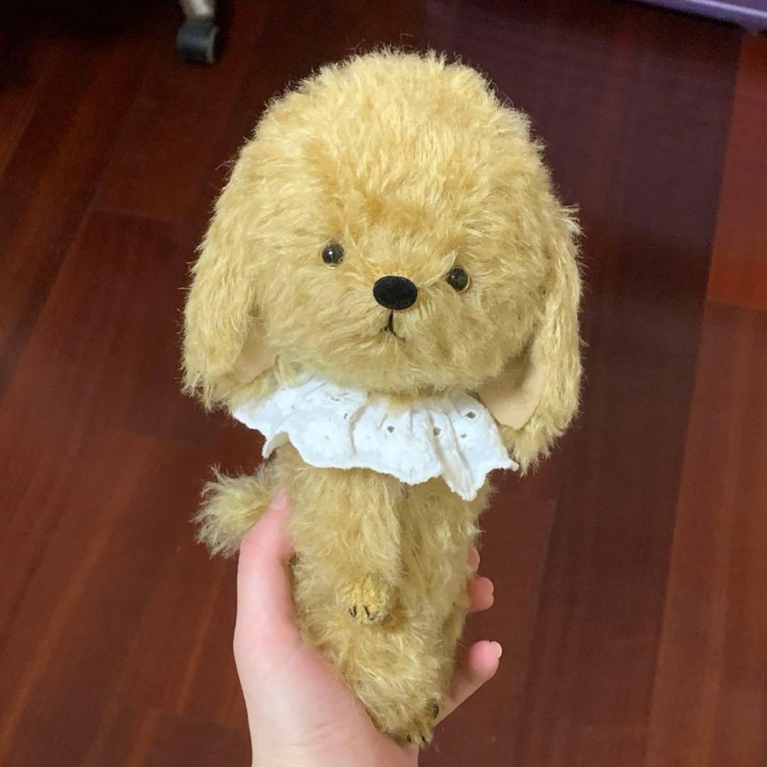 クリームバターワンワン いぬ 犬 海外作家様 ぬいぐるみ ハンドメイド 部屋飾り