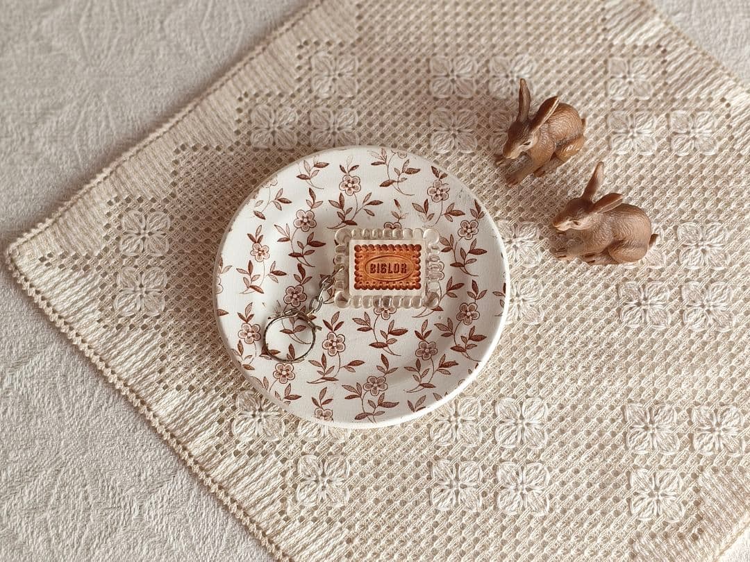 * antique plate ୨୧ ディネット 小さなお皿 ブラウン