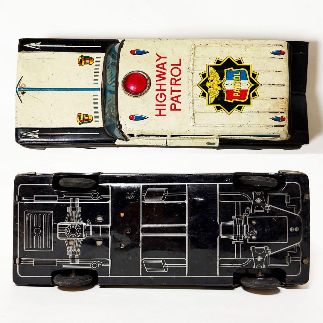 ■1959年型 シボレー インパラハイウェイパトロール ブリキ玩具■ダメージあり